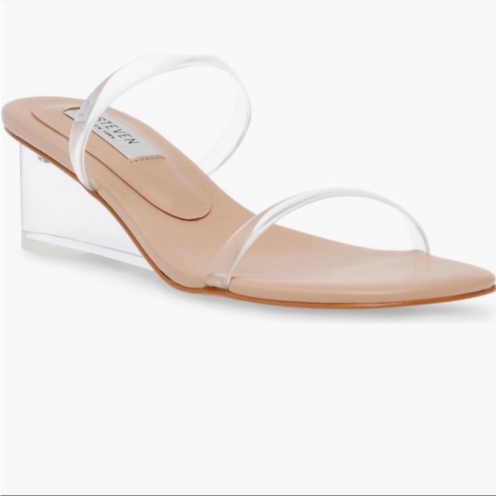 Steve Madden Isidora Acrylic Clear Wedge Sandal
